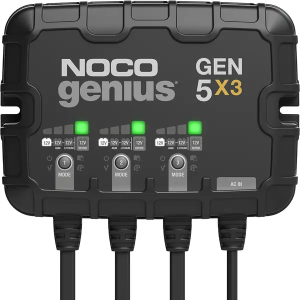 Genius GEN5X3 – 3-Bank, 12 V Onboard-Batterieladegerät