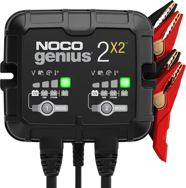 GENIUS2X2: 2-Bank 4A (2A pro Bank) Batterieladegerät für