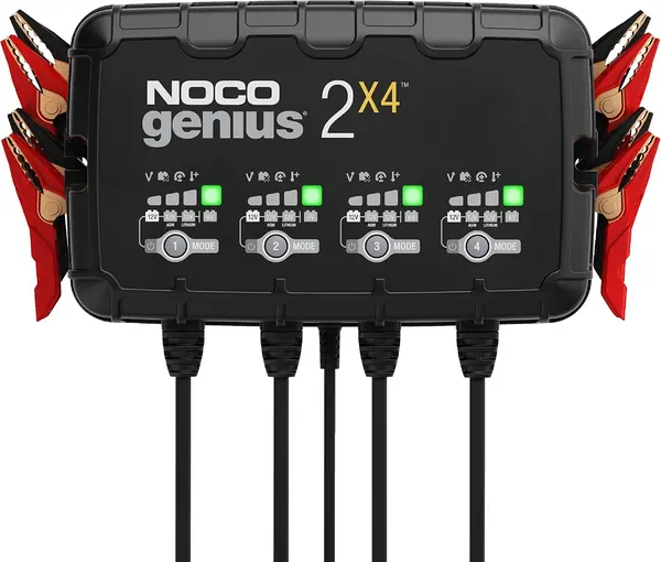 GENIUS2X4: 4-Bank 8A (2A pro Bank) Batterieladegerät für